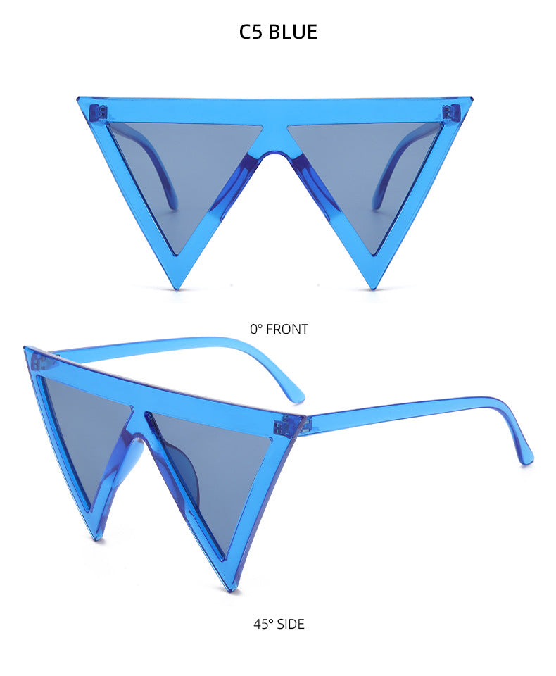 Pointed Triangle Lens Statement Sunglasses - view 6