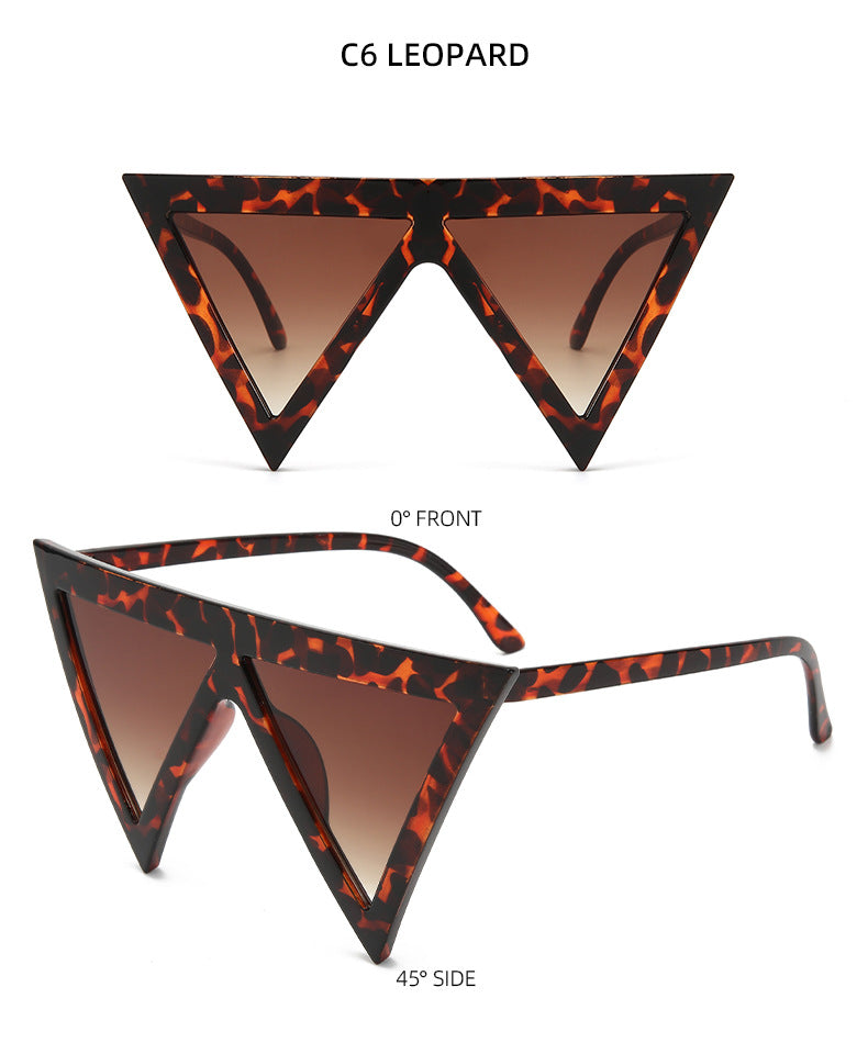 Pointed Triangle Lens Statement Sunglasses - view 7