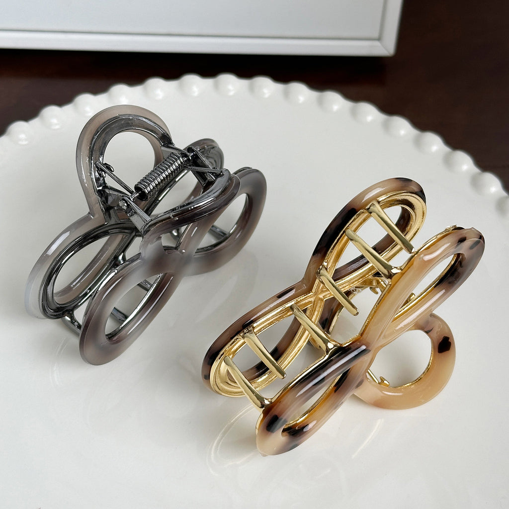 Infinity Bow Acetate Hair Claw Clip - view 2
