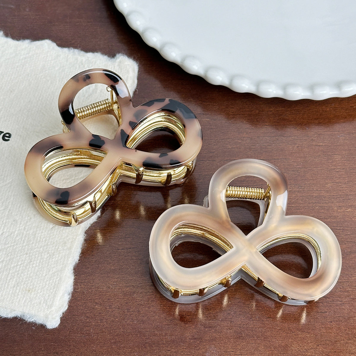 Infinity Bow Acetate Hair Claw Clip - view 3