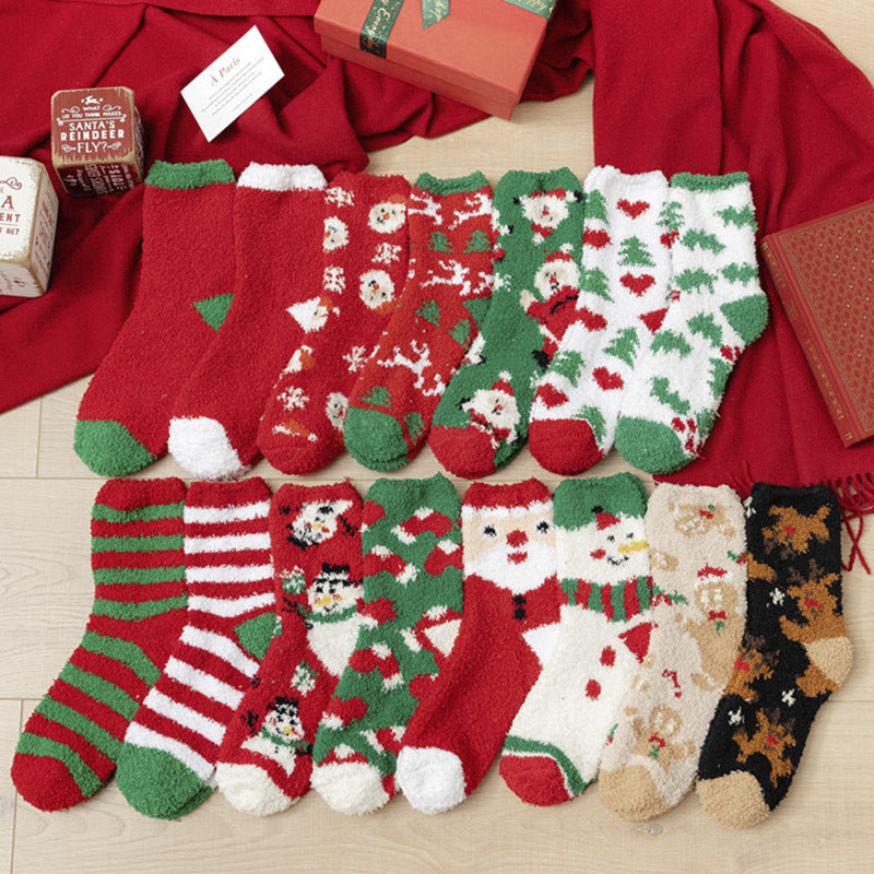 Cozy Fuzzy Christmas Crew Socks - view 1