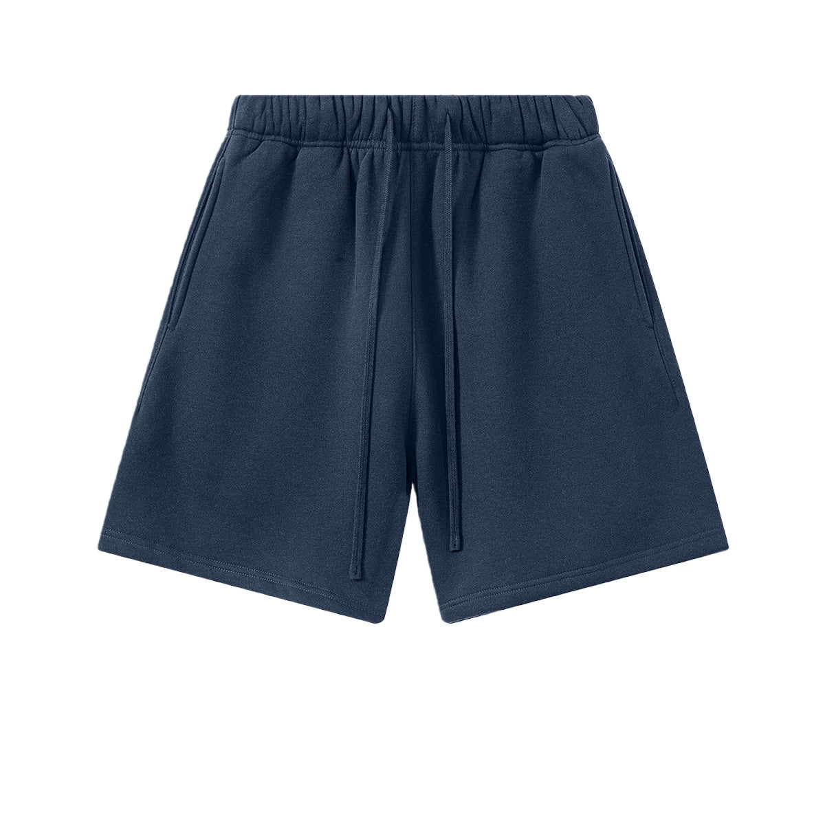 Relaxed Mock Neck Fleece Sweatshirt - S_Navy
