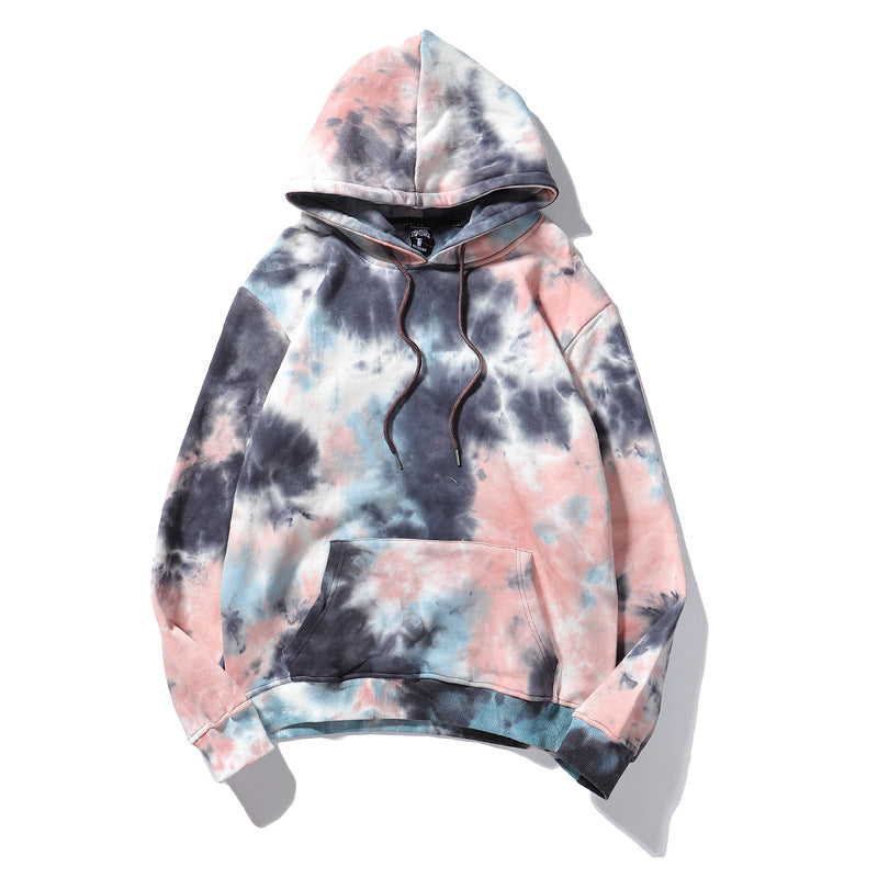 Tie Dye Drawstring Hooded Sweatshirt - NO02