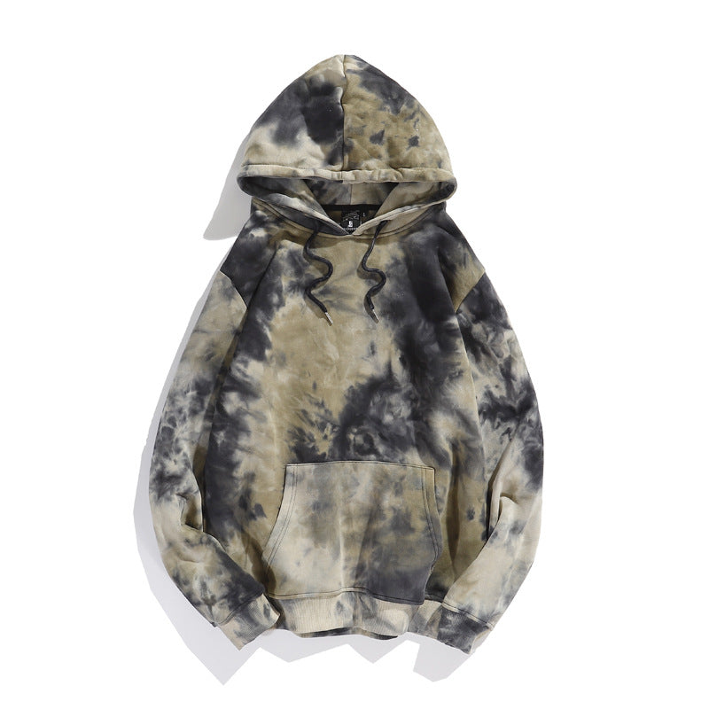 Tie Dye Drawstring Hooded Sweatshirt - NO04