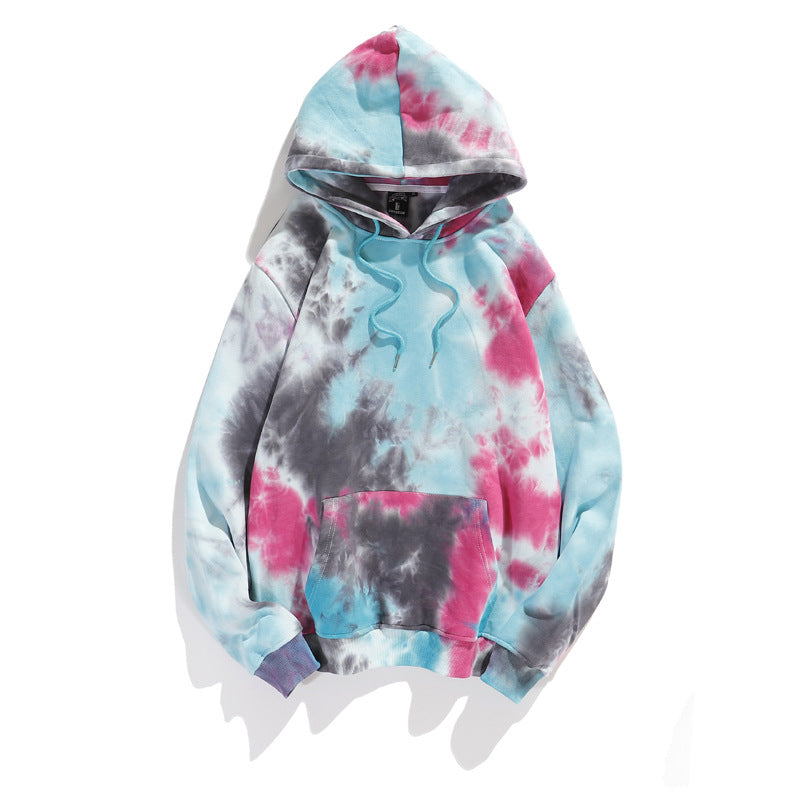 Tie Dye Drawstring Hooded Sweatshirt - NO05