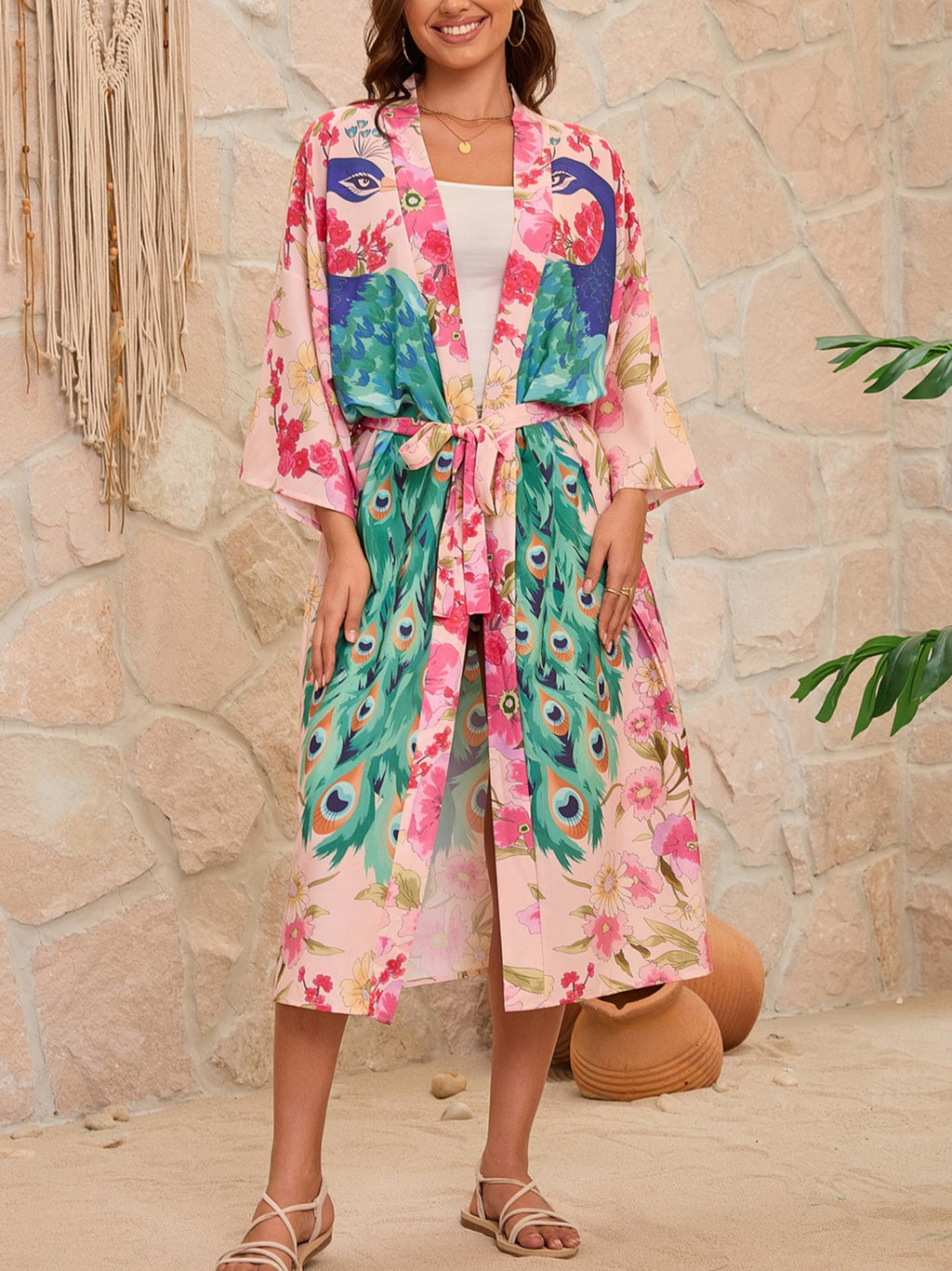 Graphic Bohemian Resort Kimono - Color_3