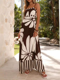 Oversized Daisy Print Strappy Maxi Dress - Floral