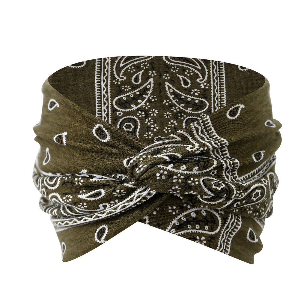 Wide Twist Front Stretch Turban Headband - Color_10