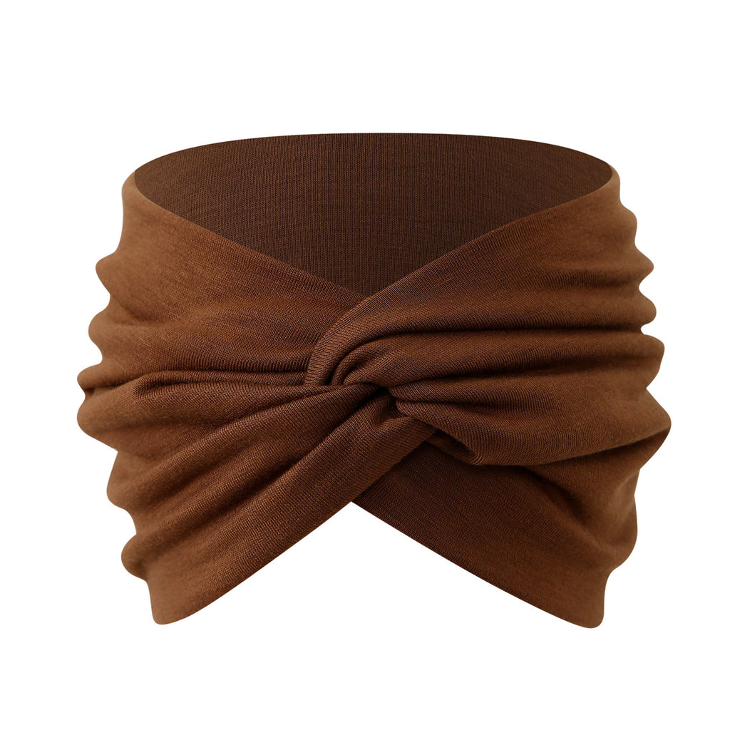 Wide Twist Front Stretch Turban Headband - Color_15