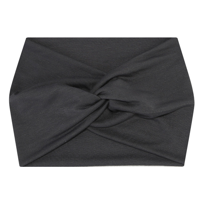Wide Twist Front Stretch Turban Headband - Color_16