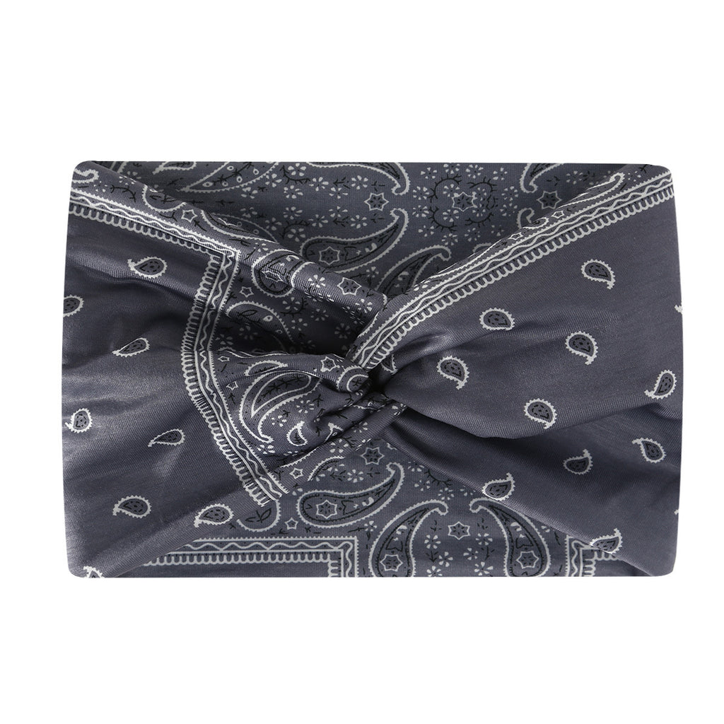 Wide Twist Front Stretch Turban Headband - Color_20