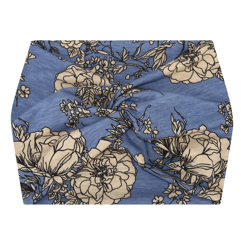 Wide Twist Front Stretch Turban Headband - Color_21