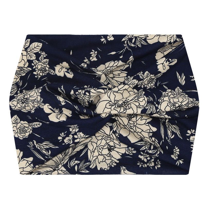 Wide Twist Front Stretch Turban Headband - Color_23