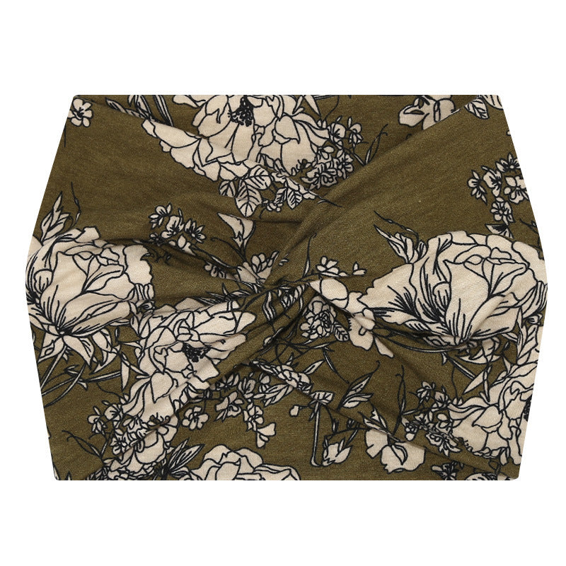 Wide Twist Front Stretch Turban Headband - Color_26