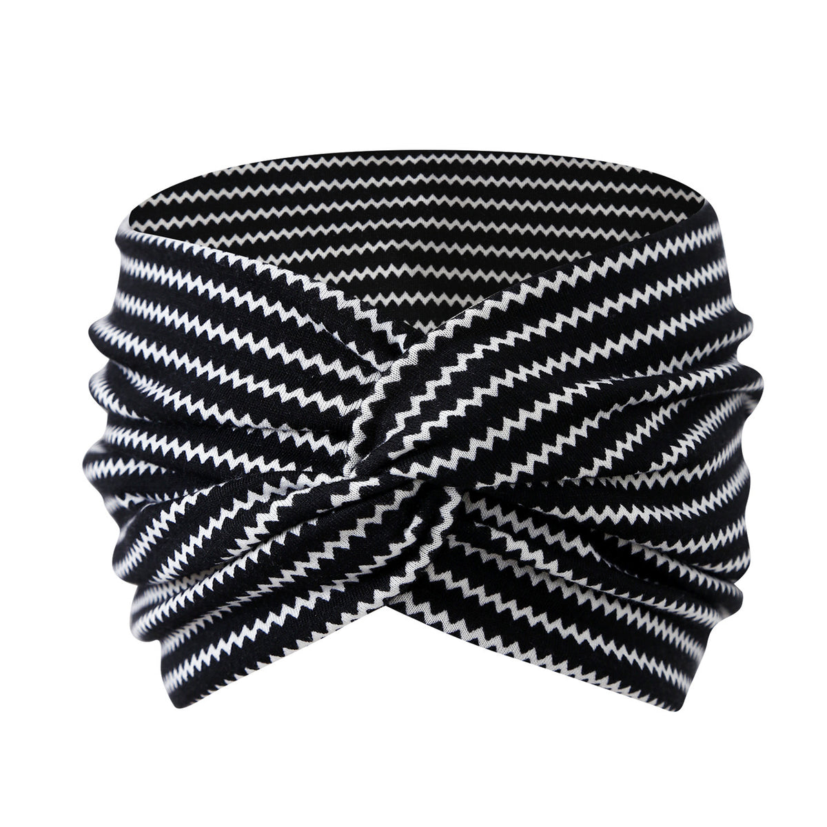 Wide Twist Front Stretch Turban Headband - Color_28