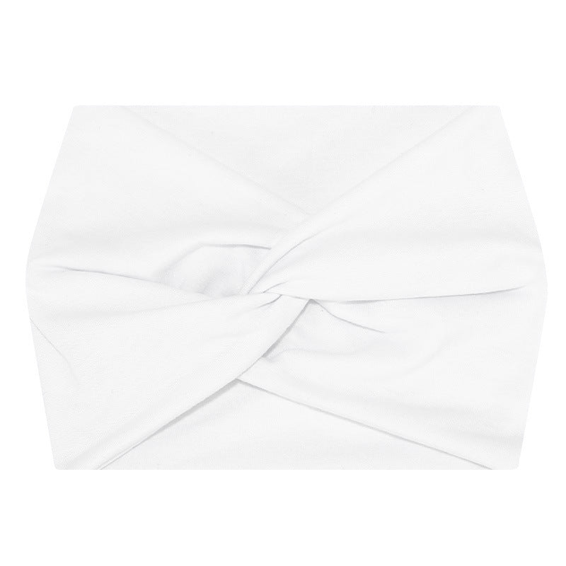 Wide Twist Front Stretch Turban Headband - Color_30
