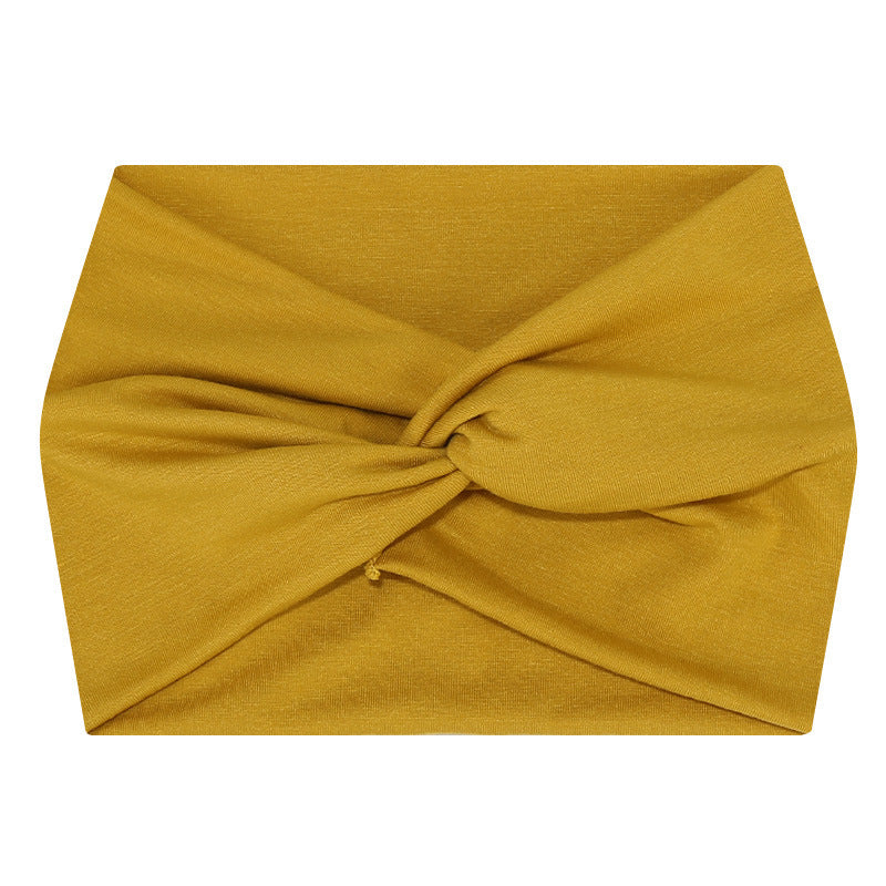 Wide Twist Front Stretch Turban Headband - Color_31