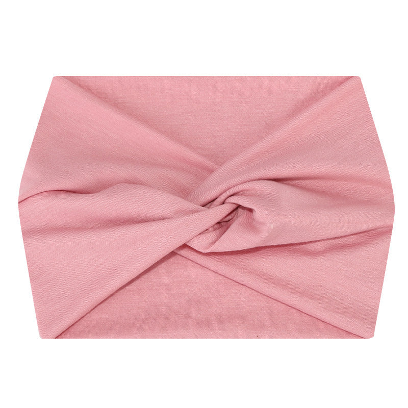 Wide Twist Front Stretch Turban Headband - Color_32
