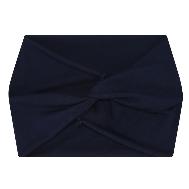 Wide Twist Front Stretch Turban Headband - Color_33