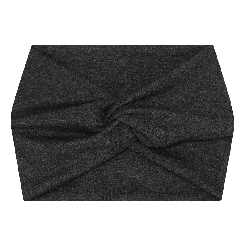 Wide Twist Front Stretch Turban Headband - Color_35