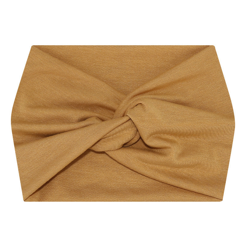Wide Twist Front Stretch Turban Headband - Color_36