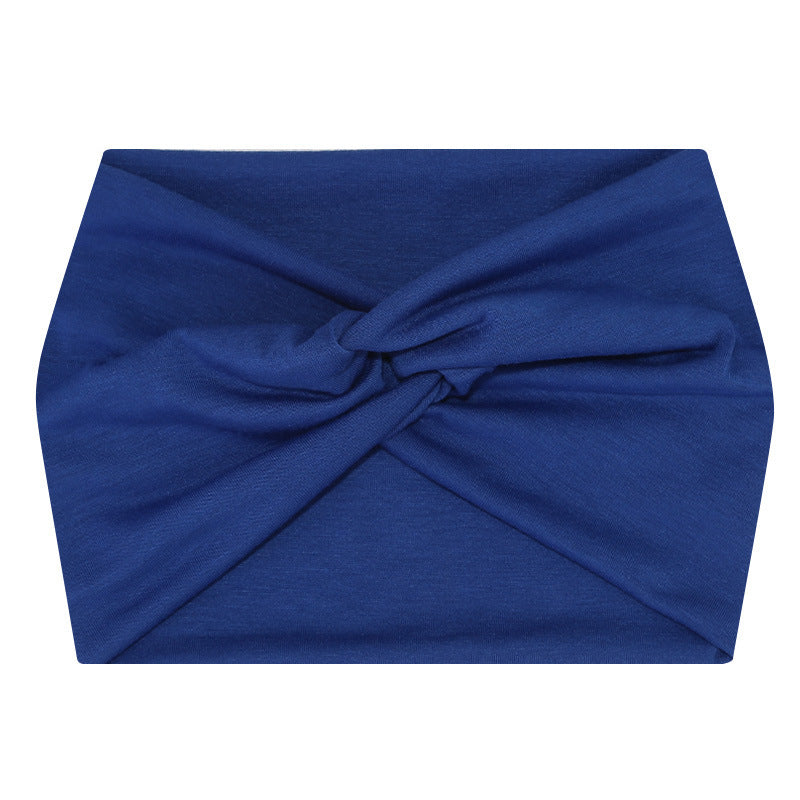 Wide Twist Front Stretch Turban Headband - Color_37