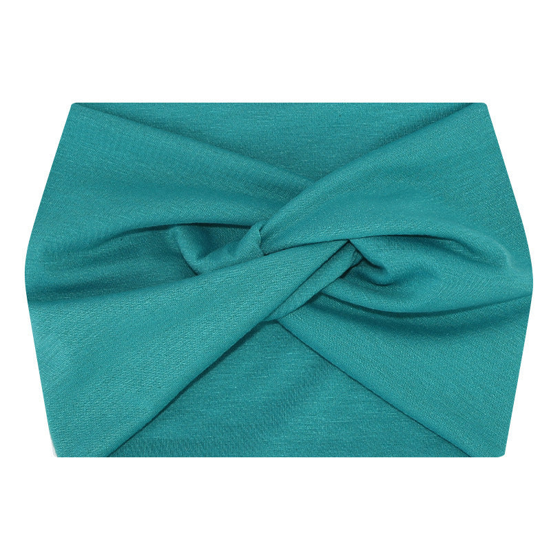 Wide Twist Front Stretch Turban Headband - Color_39