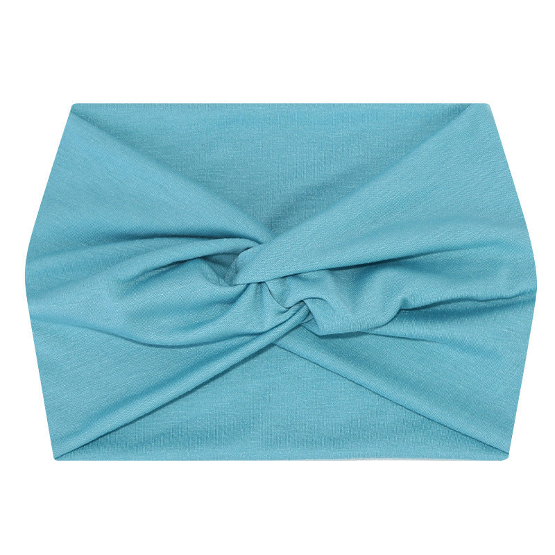 Wide Twist Front Stretch Turban Headband - Color_40