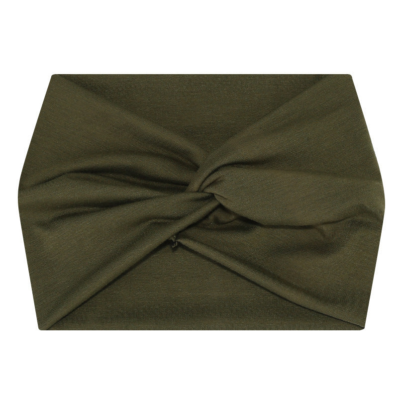 Wide Twist Front Stretch Turban Headband - Color_41