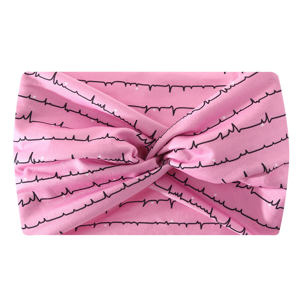 Wide Twist Front Stretch Turban Headband - Color_46