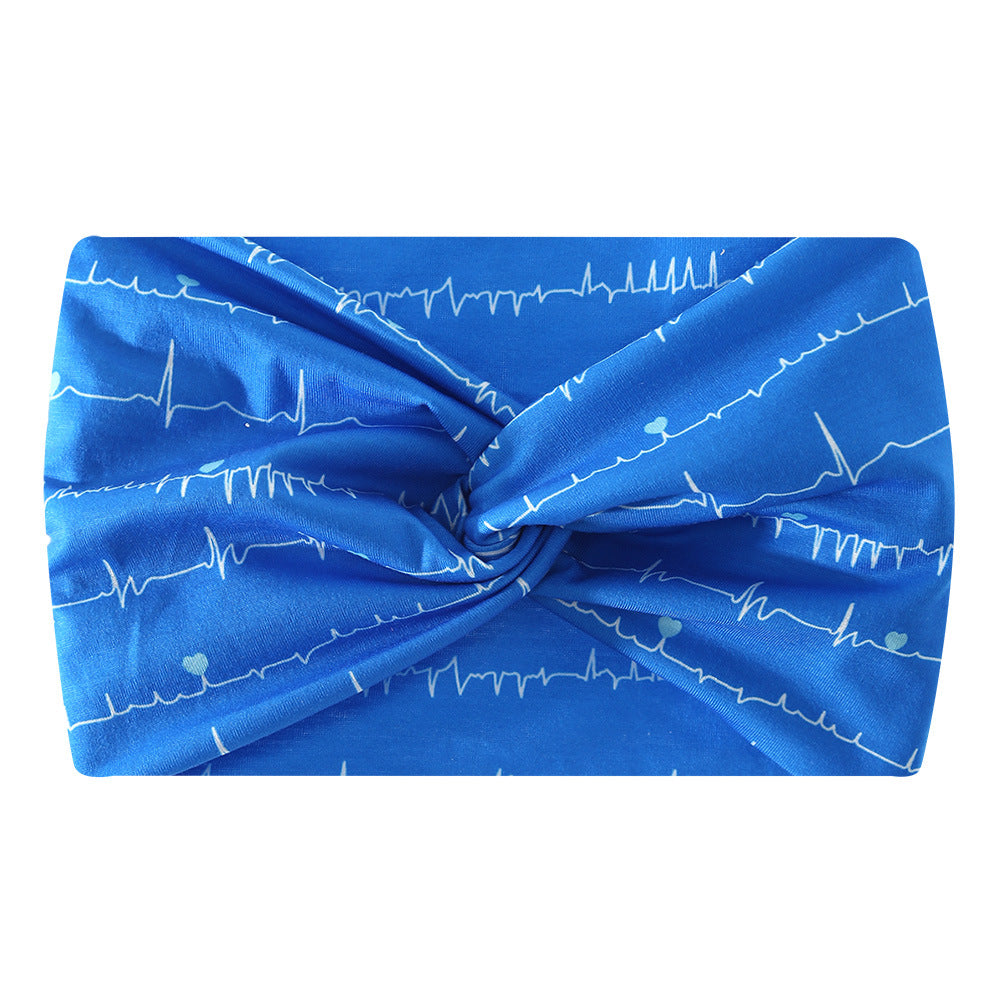 Wide Twist Front Stretch Turban Headband - Color_47