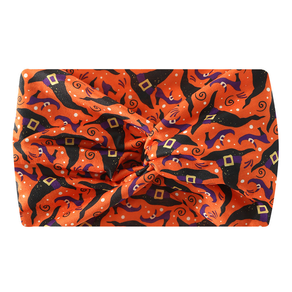 Wide Twist Front Stretch Turban Headband - Color_48
