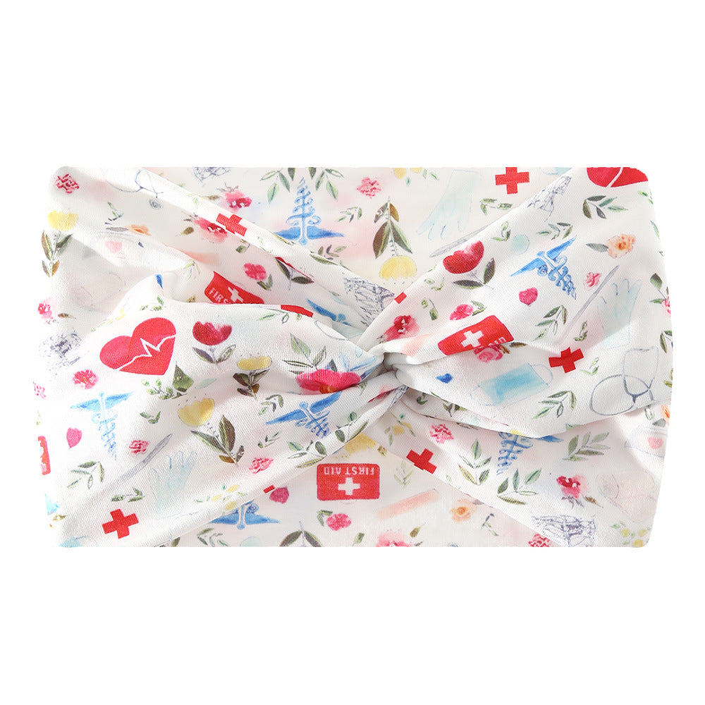 Wide Twist Front Stretch Turban Headband - Color_49