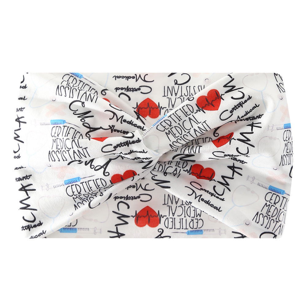 Wide Twist Front Stretch Turban Headband - Color_50