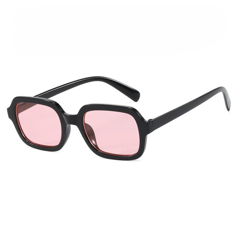 Small Square Frame Retro Sunglasses - Pink