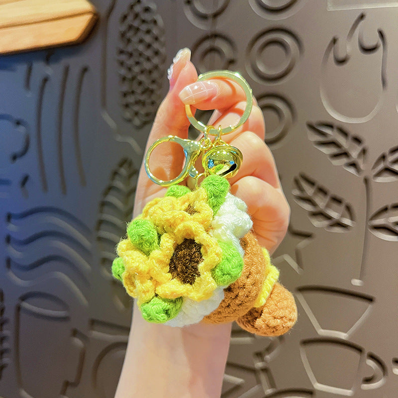 Crochet Flower Bouquet Bag Charm - Color_4