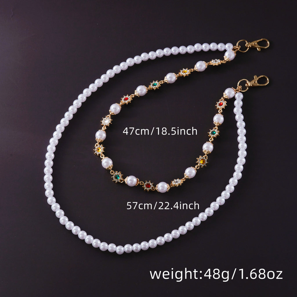 Pearl Flower Beaded Jean Chain - view 1