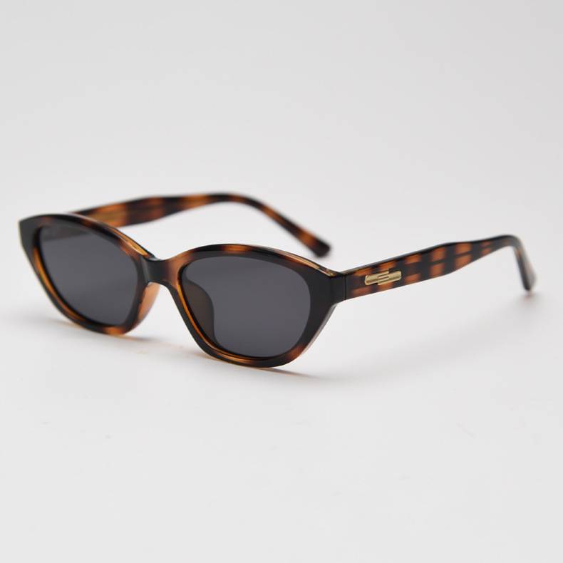 Narrow Angular Cat-Eye Acetate Sunglasses - Decor