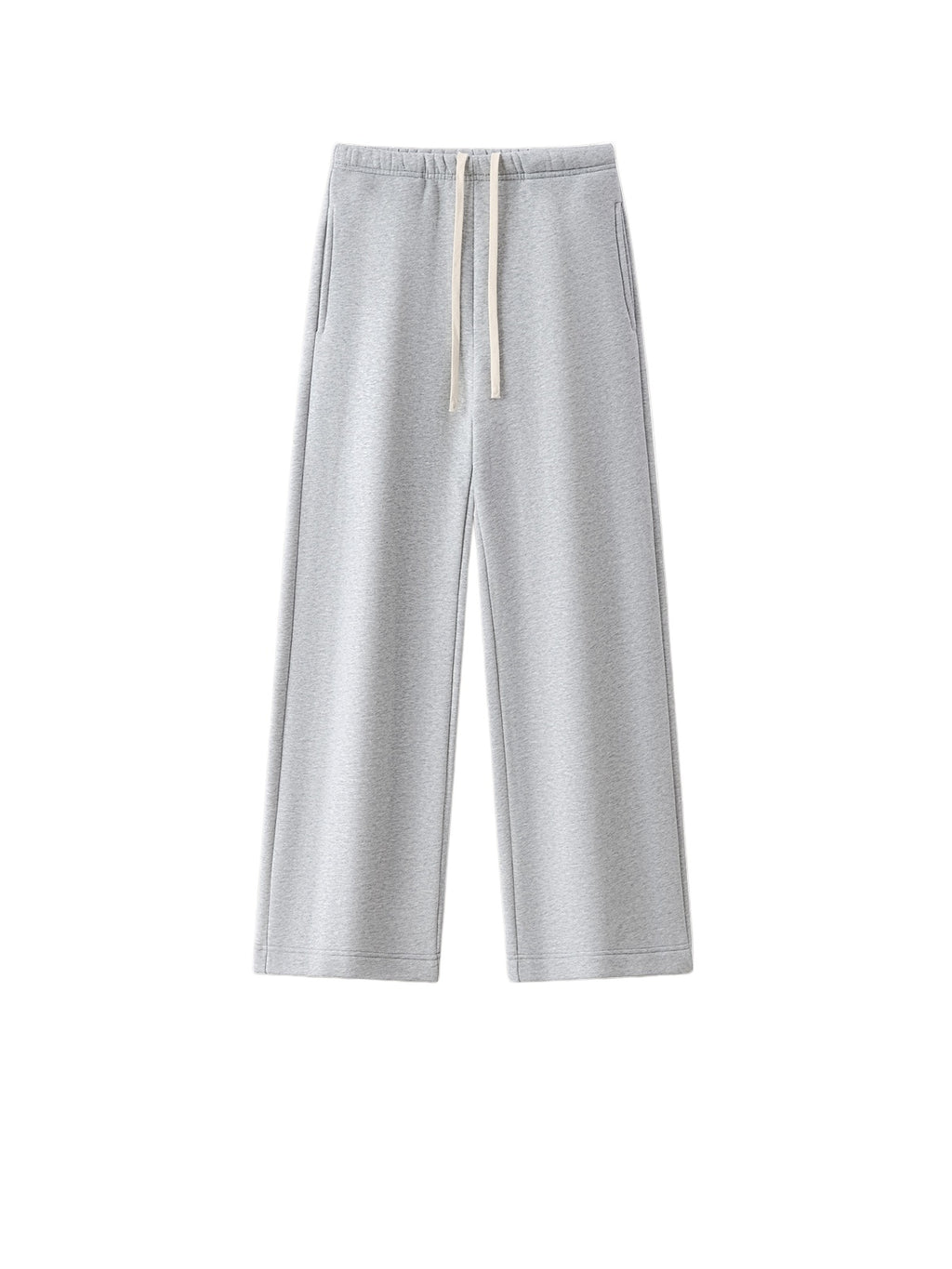 Brushed Fleece Straight Leg Sweatpants - Grey