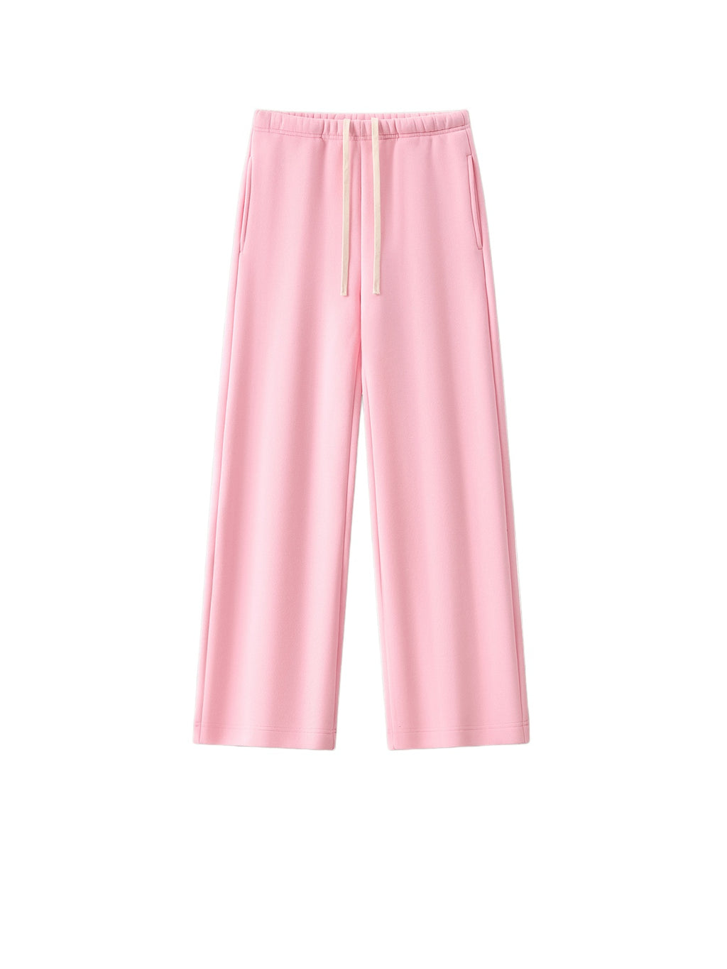 Brushed Fleece Straight Leg Sweatpants - Pink - 1
