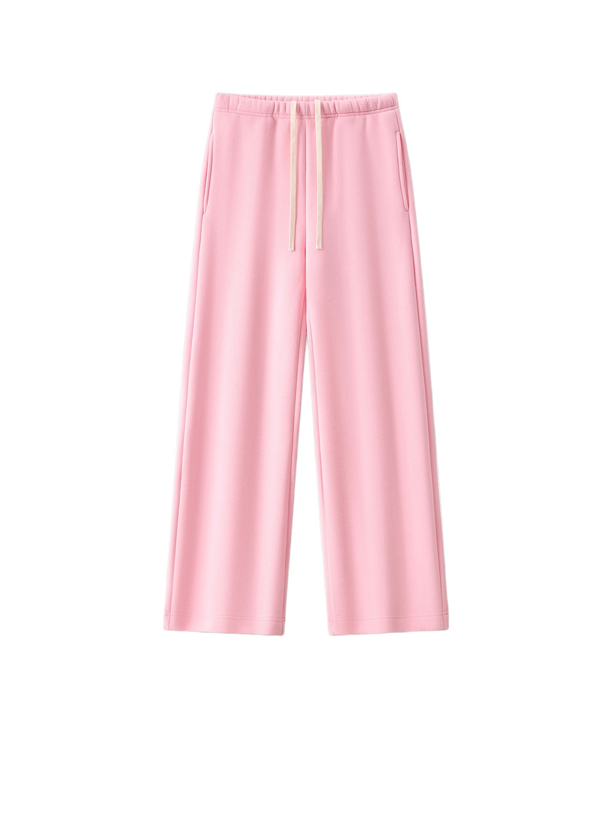 Brushed Fleece Straight Leg Sweatpants - Pink - 1