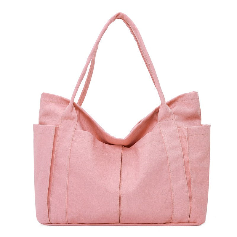 Multi Pocket Canvas Utility Tote Bag