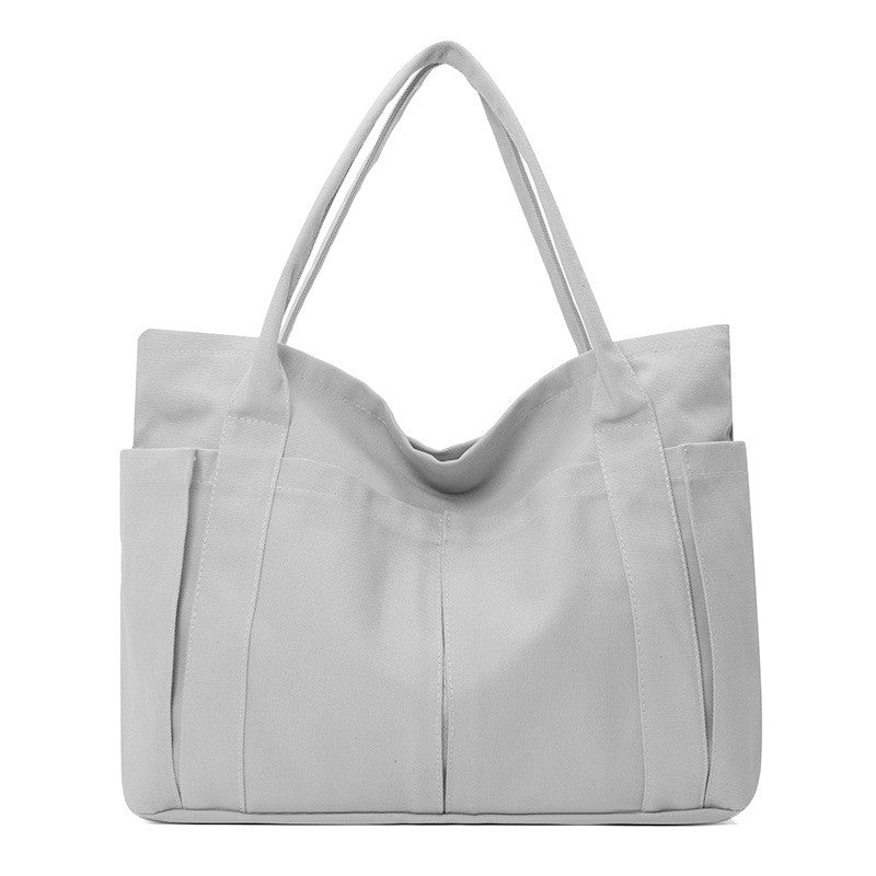Multi Pocket Canvas Utility Tote Bag