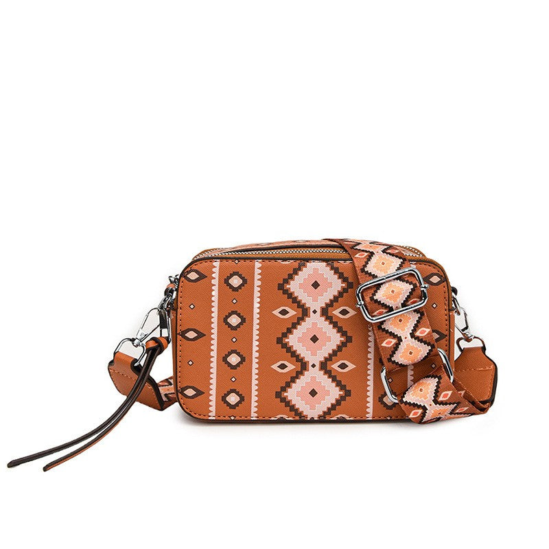 Aztec Print Camera Crossbody Bag