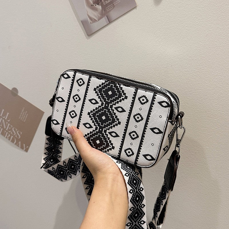 Aztec Print Camera Crossbody Bag