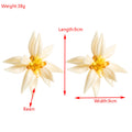 Resin Lily Flower Beaded Jewelry Set - Earrings