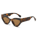 Retro Cat Eye Sunglasses With Two Tone Frames - C2