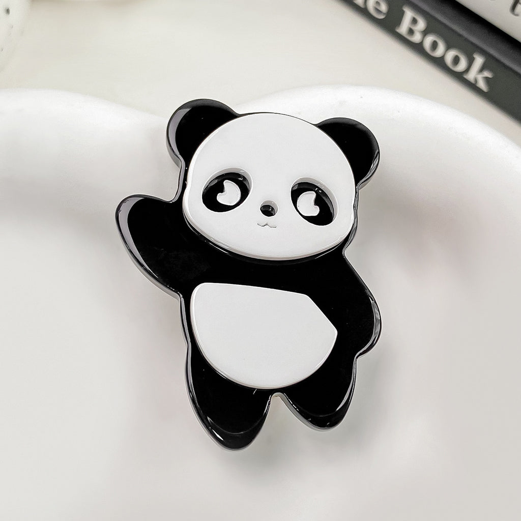 Cartoon Panda Acetate Snap Hair Clip - Color_1