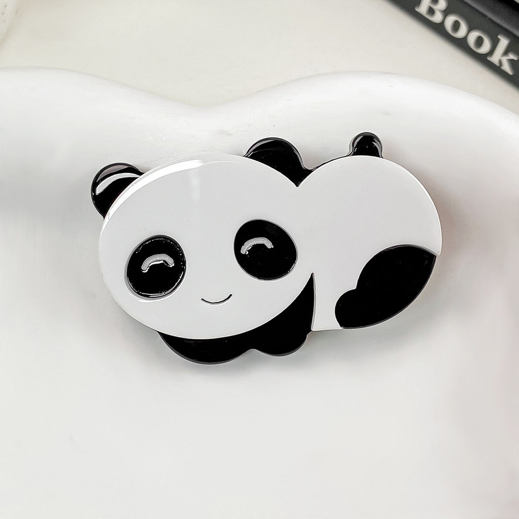 Cartoon Panda Acetate Snap Hair Clip - Color_3