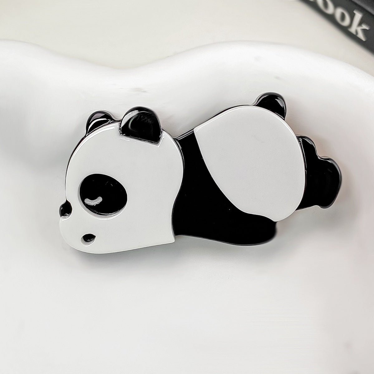 Cartoon Panda Acetate Snap Hair Clip - Color_4